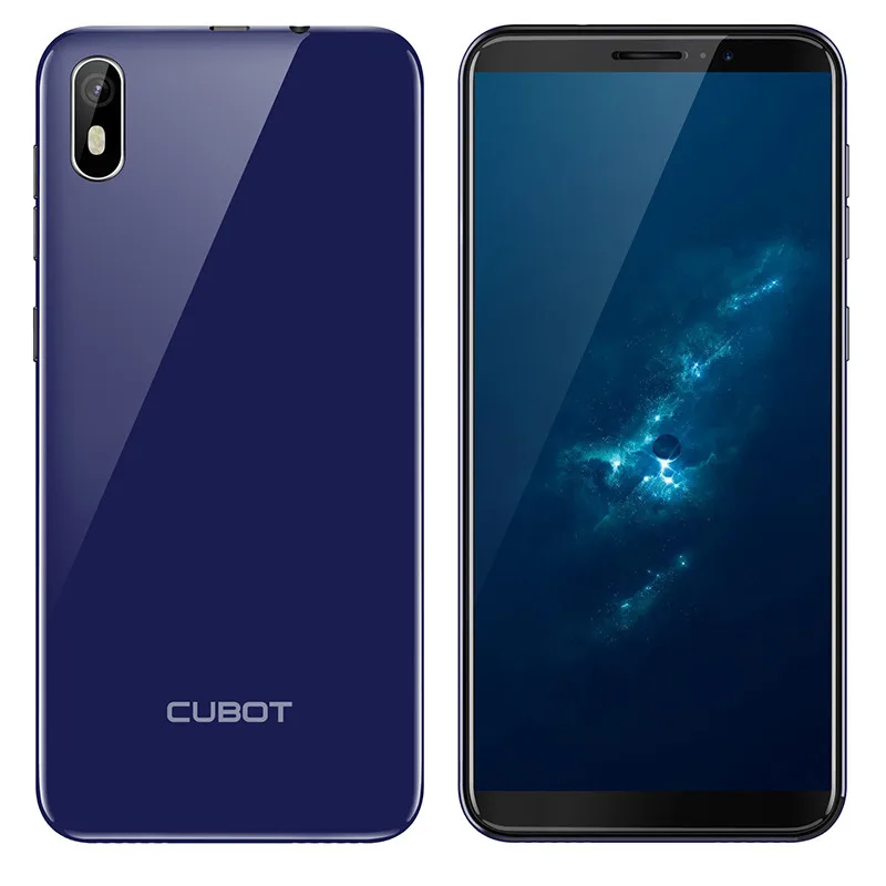 Смартфон Cubot J5 5 дюймовый экран 18:9 Android 9 0 четырёхъядерный процессор MT6580 2 Гб ОЗУ 16
