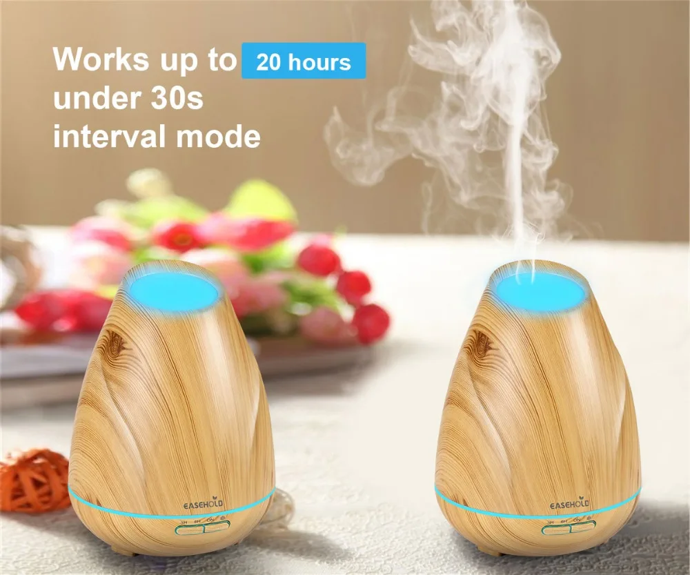 EASEHOLD ультразвуковой увлажнитель воздуха с ароматизатором 400 мл|cool mist humidifier|mist