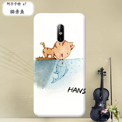 New Arrival Case For Alcatel A7 Cartoon Colored Drawing TPU Gel Soft Painted Cover | Мобильные телефоны и аксессуары