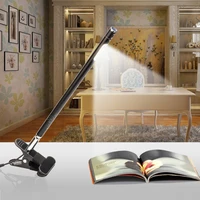 flute led desk lamp flexible clip table light high bright touch bedside lamp for reading book study office bedroom home lighting