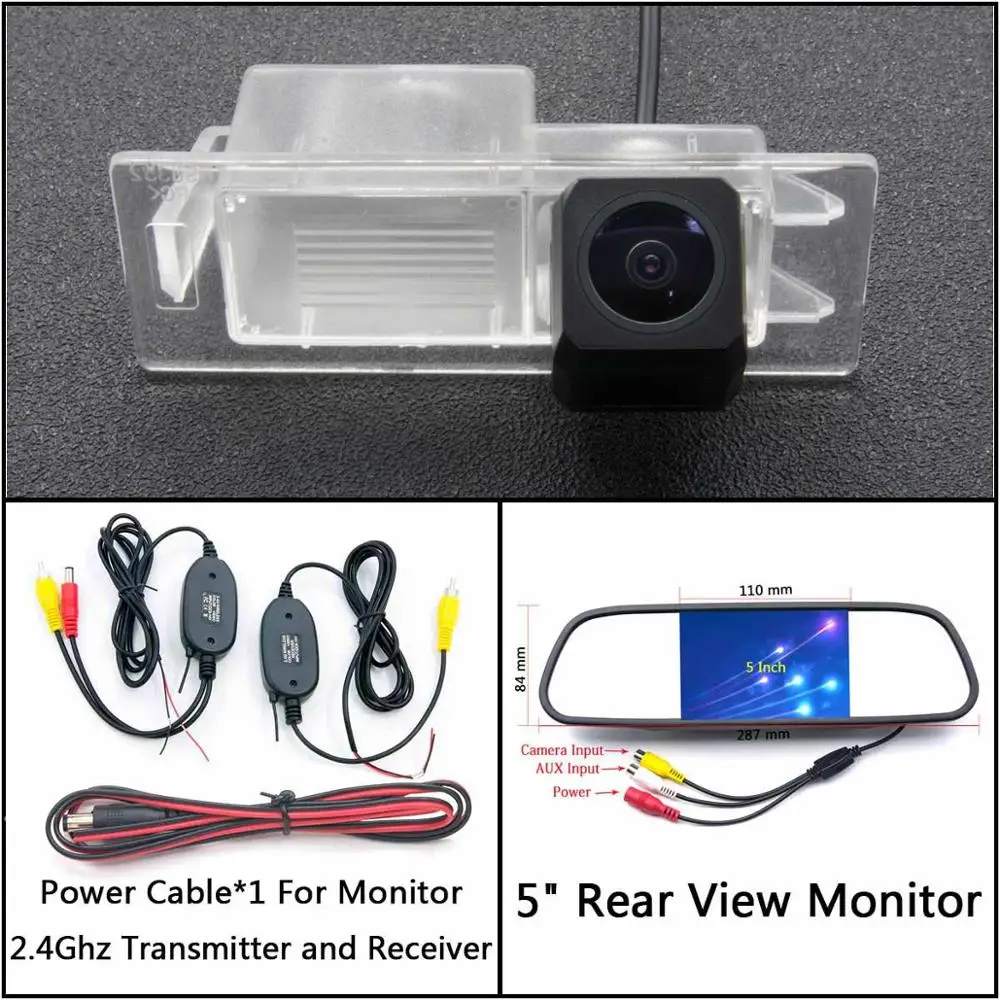 C Wireless 5 inch M Full HD резервная камера заднего вида для Kia Optima II Sorento для hyundai Sonica NF 2004~ 2009 Автостоянка ЖК-зеркало монитор - Название цвета: C Wireless 5 inch M