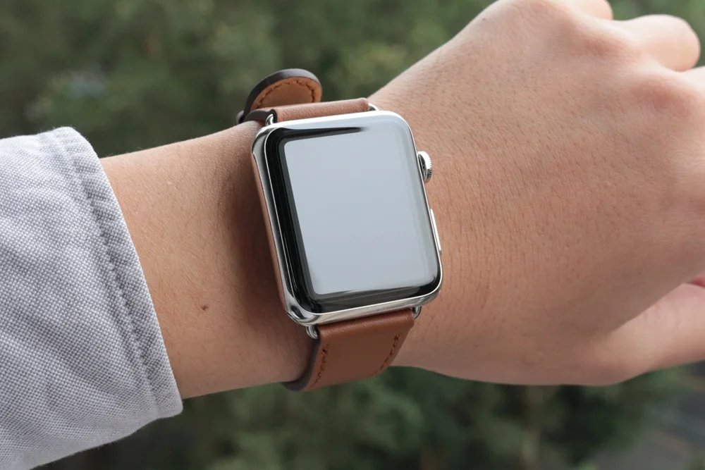 URVOI классический ремешок с пряжкой для Apple Watch series 5 4 3 2 1 ремешок для iwatch телячья кожа с квадратной пряжкой современный дизайн GEN.2