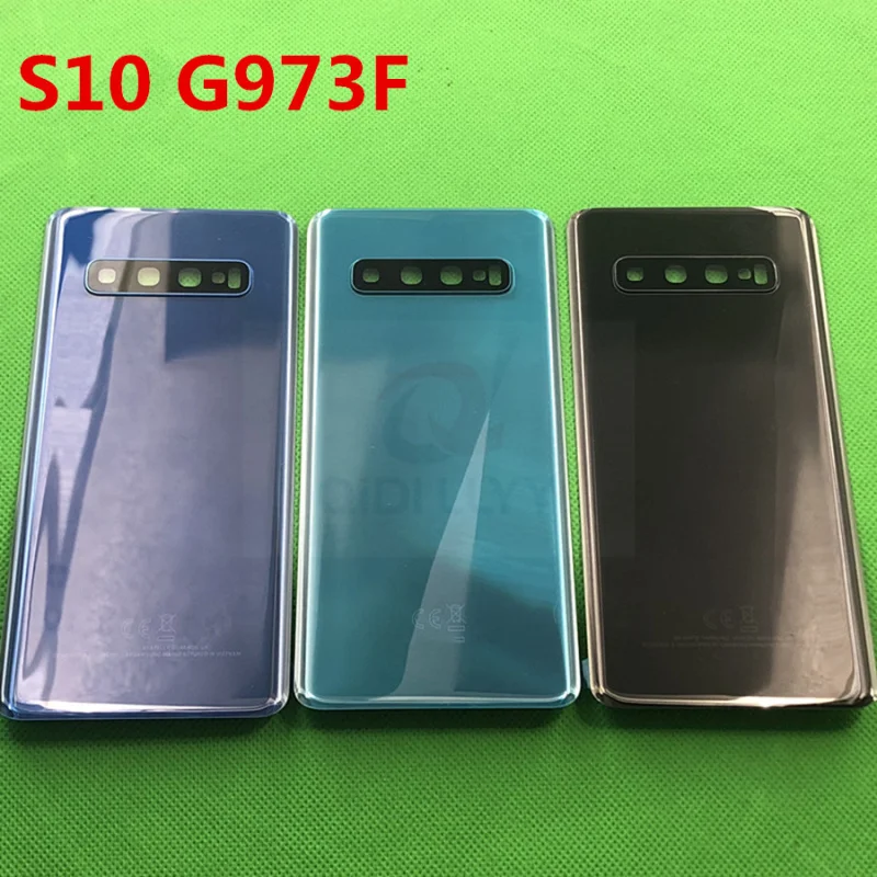 S10 S10+ задняя крышка батарейного отсека, задняя крышка корпуса из стекла+ передняя стеклянная линза для samsung Galaxy S10 G973F S10 Plus G975F Замена