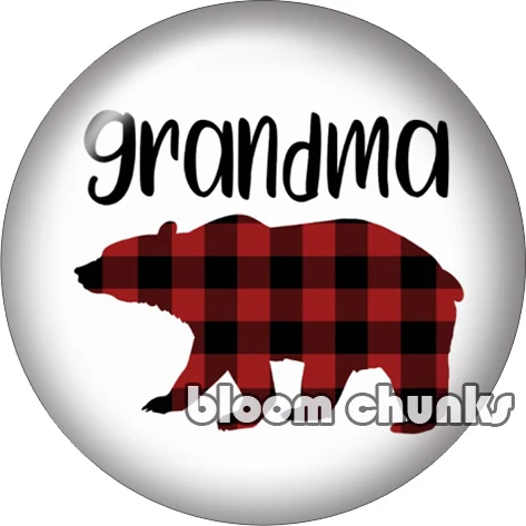 Плед mama papa grandma little bear Круглый Фото стеклянный кабошон демонстрационная плоская задняя часть делая Результаты 12 мм/18 мм/20 мм/25 мм TL1249 - Цвет: B2116