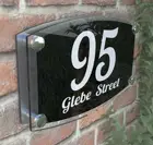 Настраиваемый большой дом знаки бляшки дверь номер 1 - 999 персонализированный настенный адрес 200x140 мм