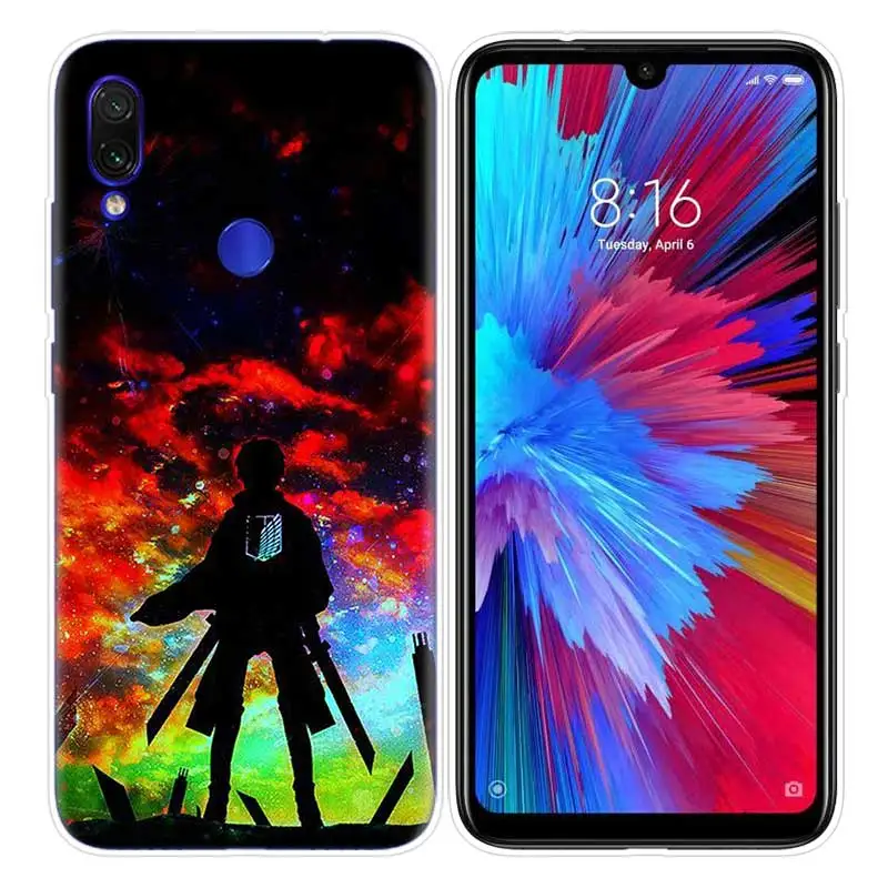 Чехол с аниме атака на титанов для Xiao mi Red mi Note 7 7S K20 Y3 GO S2 6 6A 7A 5 Pro mi Play 9T A1 A2 8 Lite Poco F1 чехол для телефона