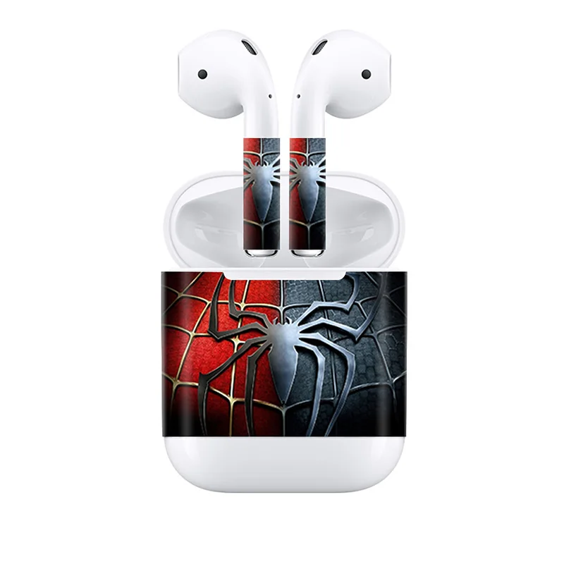 Съемная клейкая декоративная наклейка для AirPods, наклейка для кожи с изображением попугая, паука, наклейка для Airpods, Виниловая наклейка - Цвет: 0873