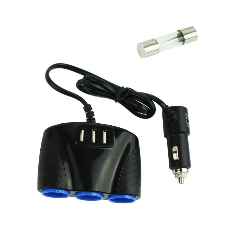 Новый DC 12V светодиодные ленты 3 Way розетка для автомобильного прикуривателя