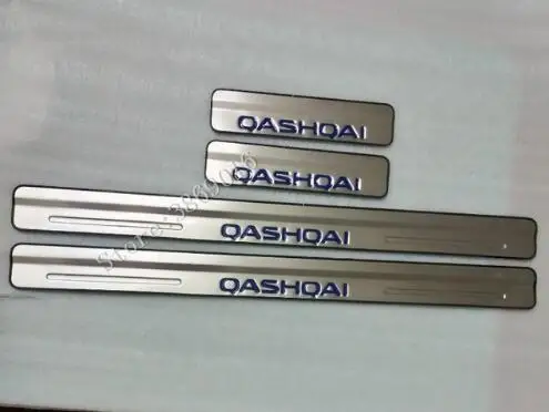 07-13 Для Nissan Qashqai j11 2007- накладка на дверной порог приветствуется защита педали из нержавеющей стали аксессуары для стайлинга автомобилей 4 шт - Цвет: 07-13