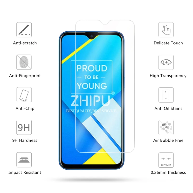 Закаленное стекло для OPPO REALME C2 2019 Защитное экрана 2.5D 9H Премиум защитная