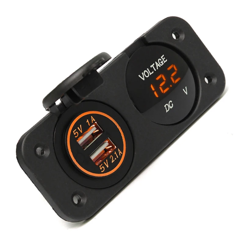 Новый автомобиль Зарядное устройство мотоциклетные plug 2 USB Порты и разъёмы
