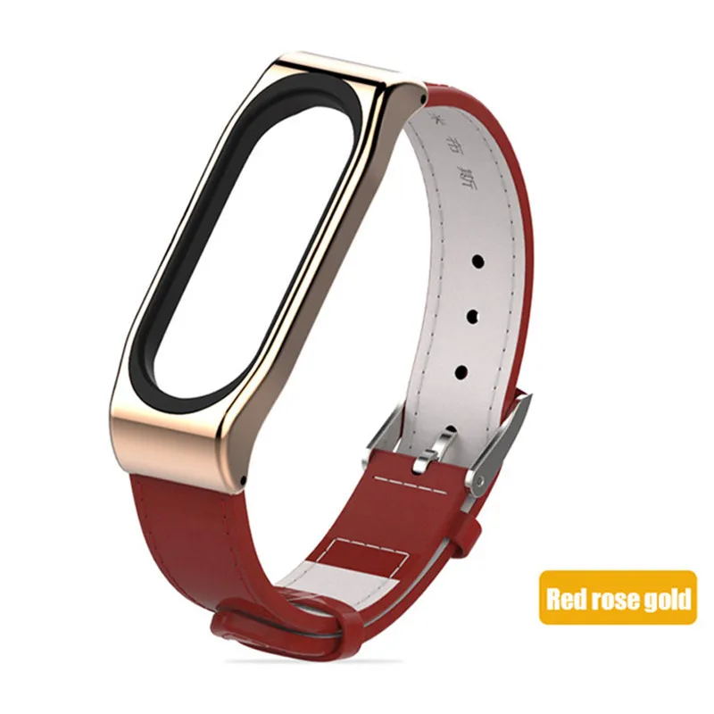 Mijobs Mi band 3 Bracelet Wrist Strap Genuine Leather For Xiaomi Band Screwless Smart Replace Miband | Электроника