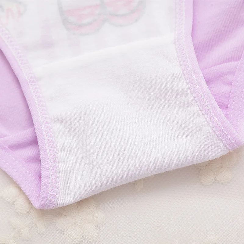 Удобное хлопковое нижнее белье с милым рисунком для маленьких девочек трусики