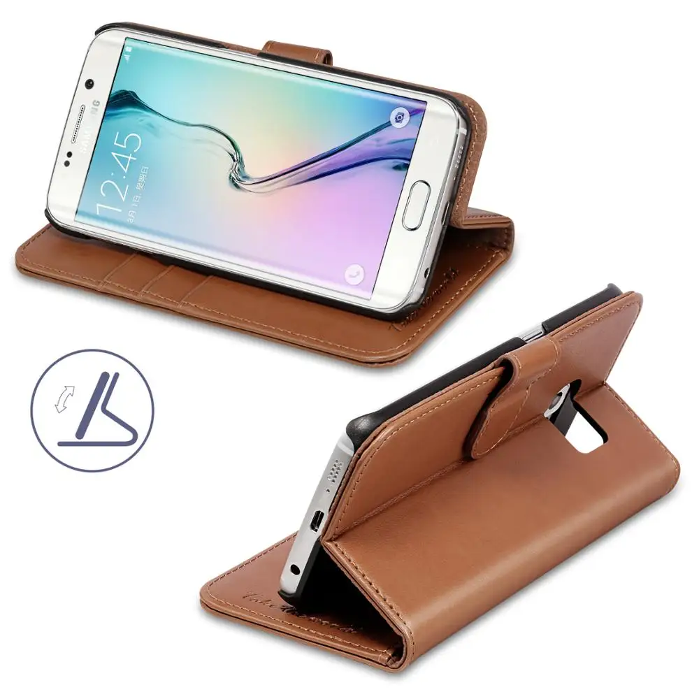 Tuch бумажник чехол для Samsung Galaxy S6 Edge отделения карт Kickstand Премиум PU кожаный флип