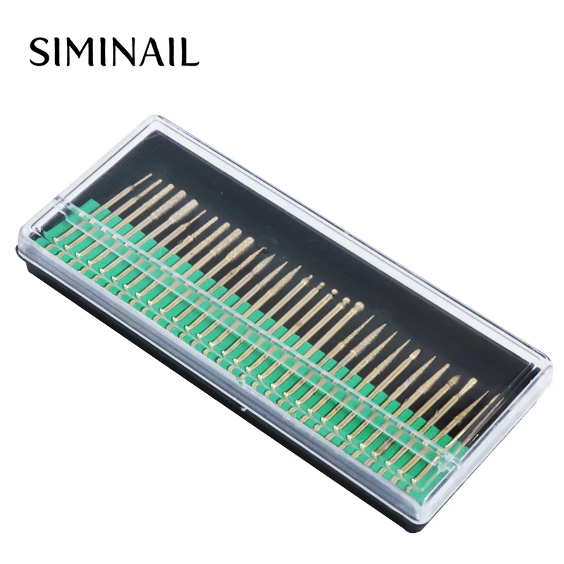 SIMINAIL, 30 шт. в коробке, сверла для ногтей, фрезы, набор для маникюра, педикюра, 2,35 мм, для электрического сверлильного станка, инструмент подачи ногтей