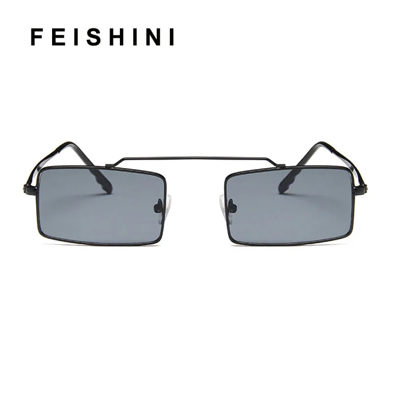 Солнцезащитные очки FEISHINI для мужчин и женщин маленькие коричневые брендовые