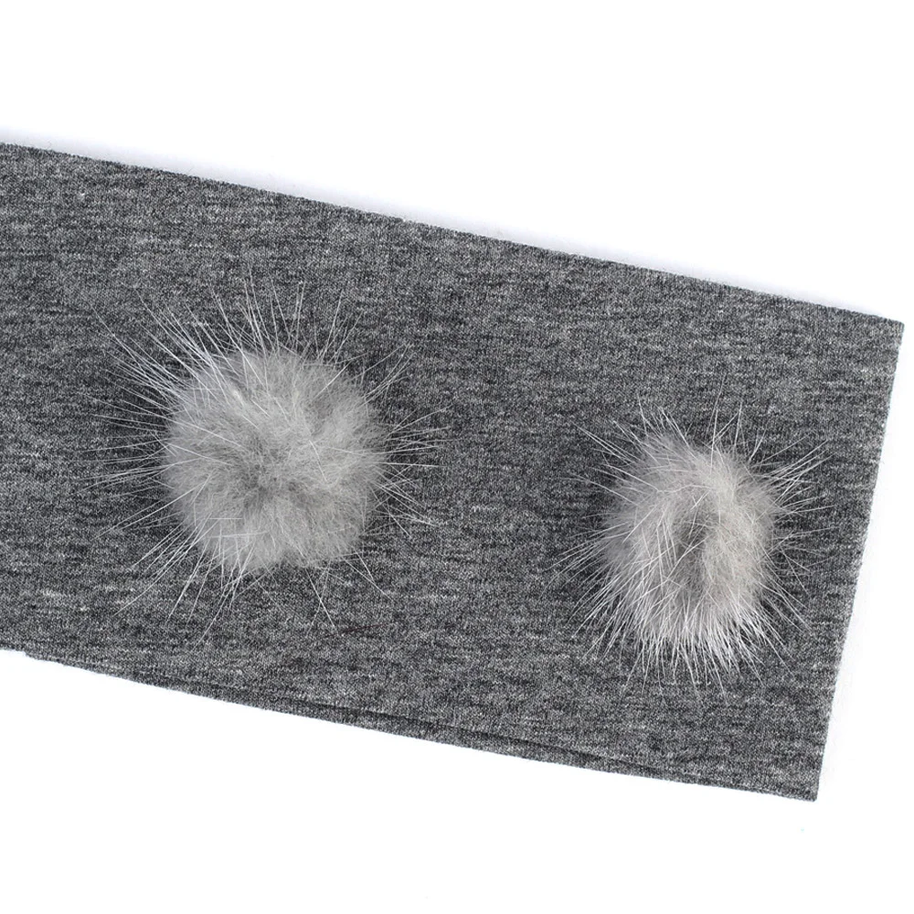 Зимняя женская Шапка-бини Geebro с помпоном хлопковые шапки-бини мехом норки