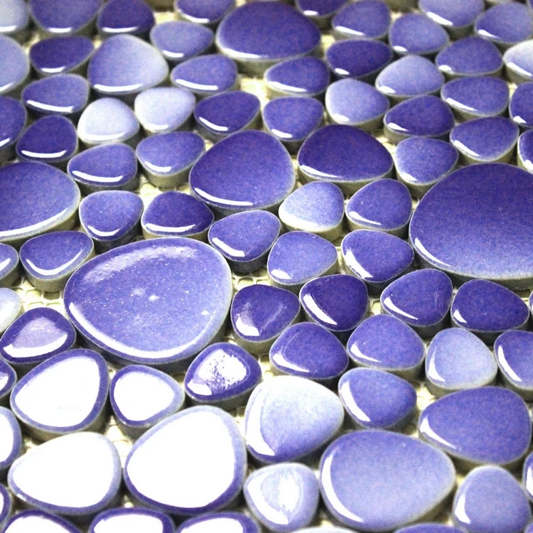 Синий цвет керамические камешек мозаики для пола кухня щитка прихожей бассейн