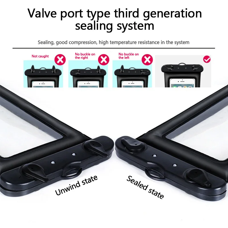 Прозрачный водонепроницаемый чехол для плавания с сенсорным экраном надувной
