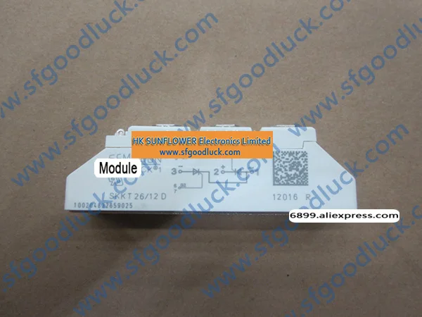 SKKT26/12D тиристорный/диодный модуль 1200V 26A корпус A5 масса: approx.95g | Электронные