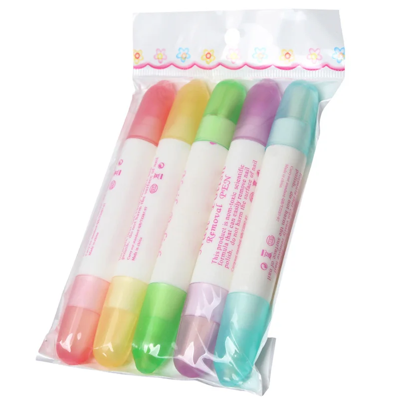 1 шт. ручка для удаления лака ногтей корректор дизайна УФ Гель лак ошибок с 3