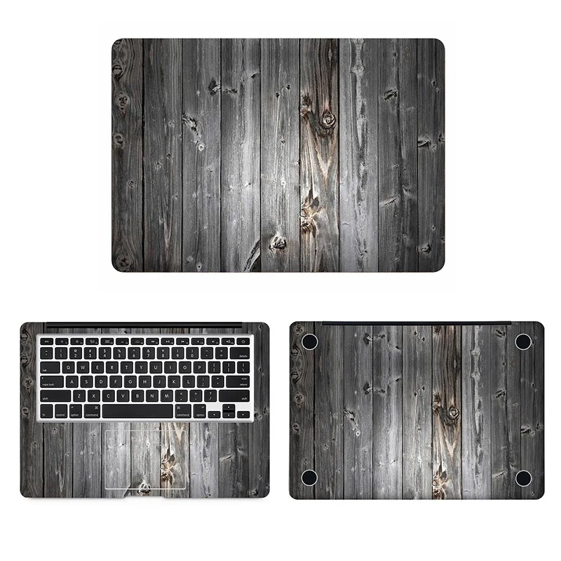 Черное дерево зерна полное покрытие кожи для Macbook стикеры Pro Air Retina 11 12 13 15 дюймов 17