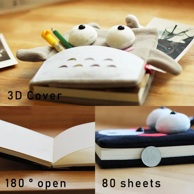 2019 Creative Felt Plush Fabric Cover Refillable Notebook Lined/Grid/Blank Diary Binder Christmas Tree Note Book Office Supplies |