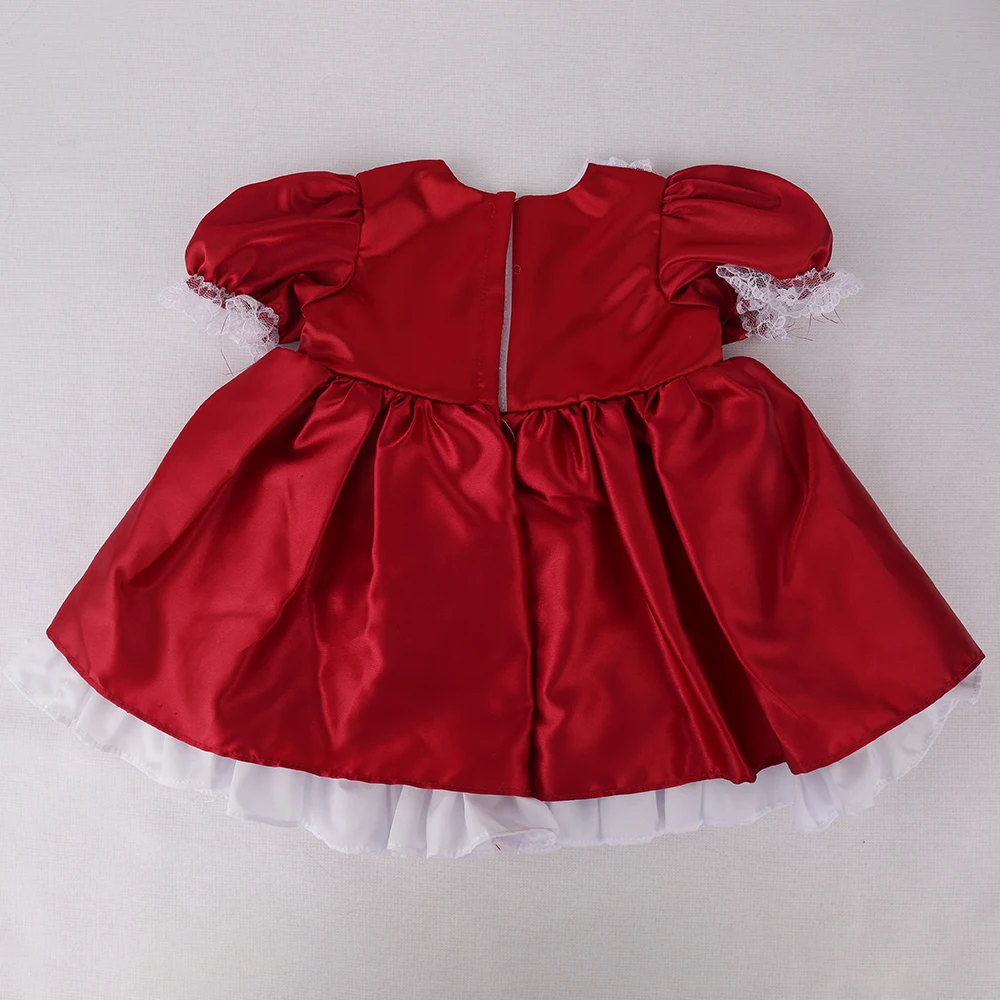 NPKDOLL Reborn Baby Doll Одежда для девочек 0 3 месяцев принцесса платье красное мягкое Лето