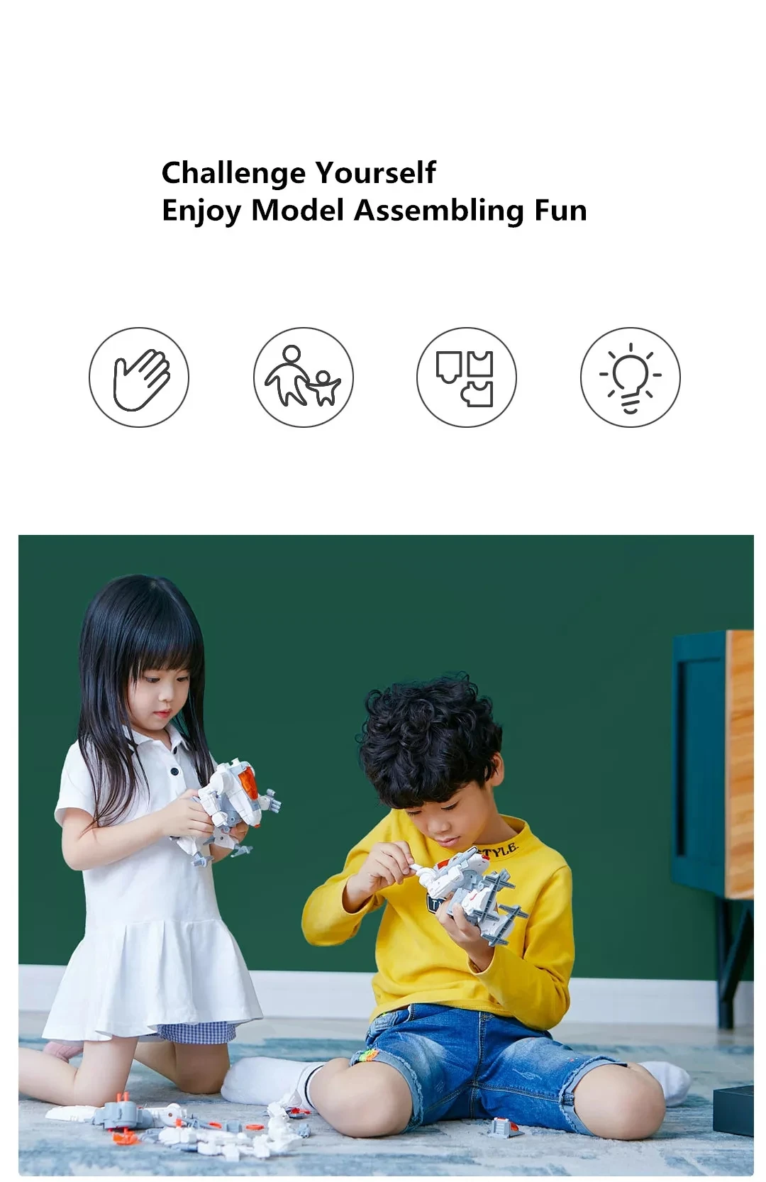 Xiaomi Mijia Bravokids робот строитель DIY строительные блоки РОБОТ строительство и кодирование комплект 54 в 1 костюм