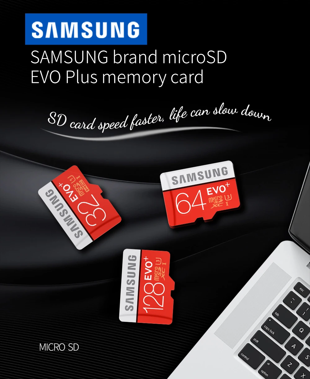 SAMSUNG Оригинальные U3 SDXC 512 ГБ 256 ГБ 128 ГБ EVO Plus Microsd карты карта памяти класс 10 Micro SD TF флэш-карта