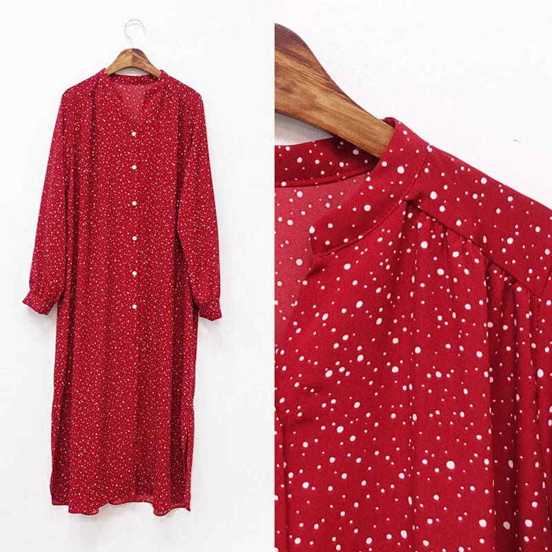 Женское длинное шифоновое платье BGTEEVER элегантное с воротником-стойкой и