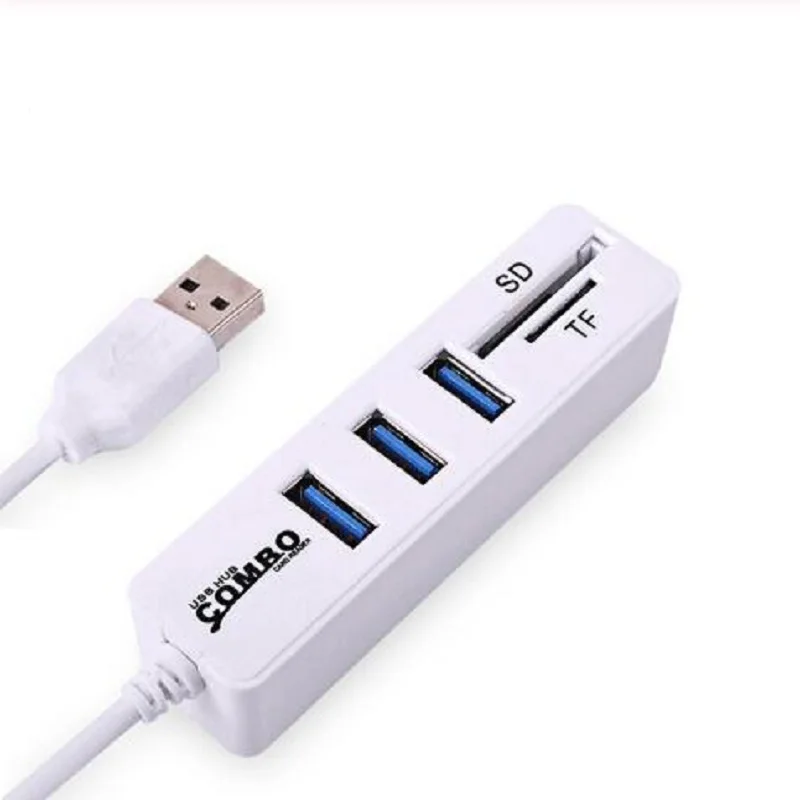CHIPAL usb хаб Combo 3 порта USB 2 0 Hub Высокоскоростной разветвитель Multi в 1 SD / TF кардридер