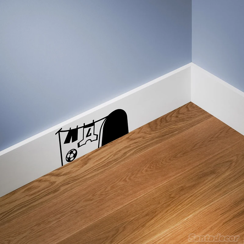 Виниловая настенная наклейка с милыми 3D отверстиями для мыши футбольной рубашки