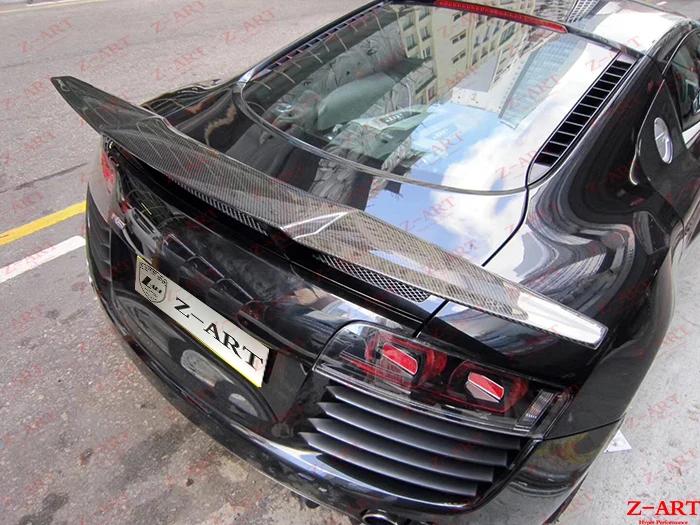 Оригинальный Z-ART GT углеродного волокна задний спойлер для Audi R8 2007-2015 заднее крыло