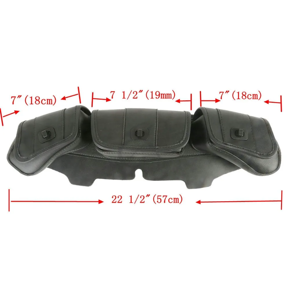 Сумка на лобовое стекло для мотоцикла Тройная сумка 3 карманная Harley Touring Electra Street