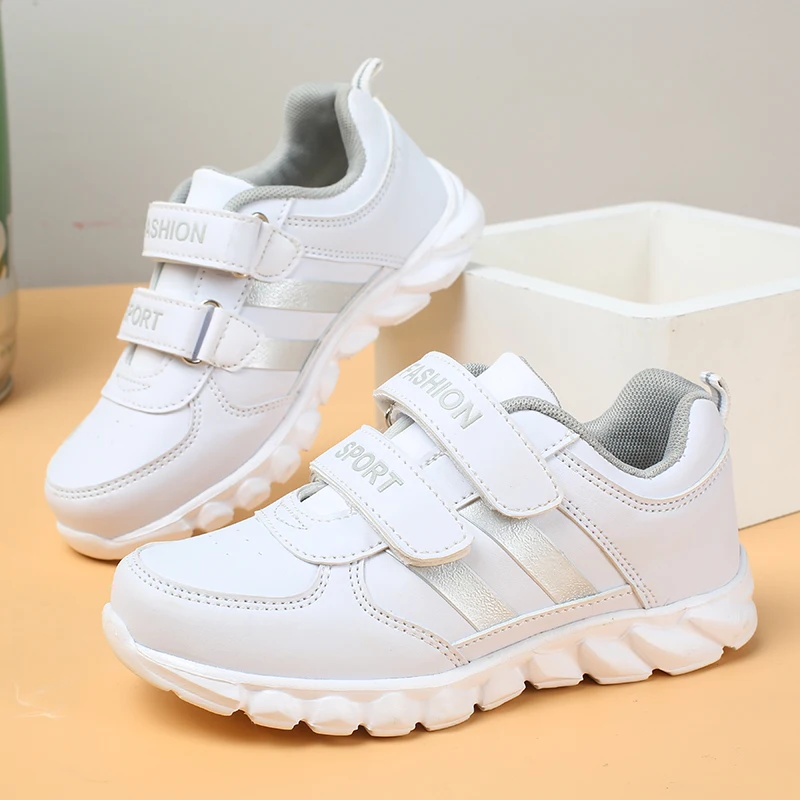 2018 Весна Осень Новые полосатые кроссовки для девочек спортивная обувь мальчиков