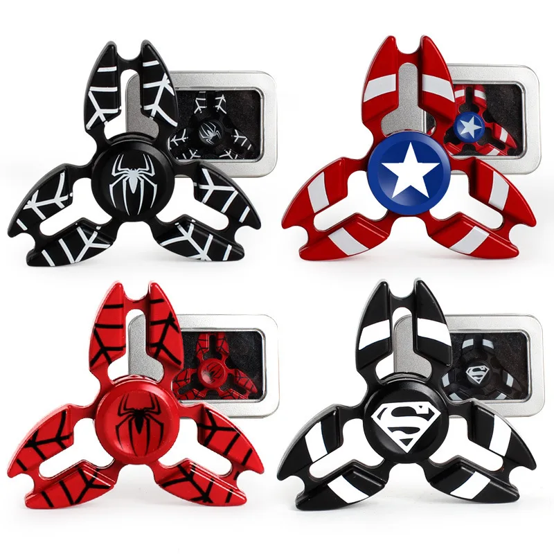 Капитан Америка Спиннеры Super Heroes Мстители Металл Треугольники Краб Форма палец