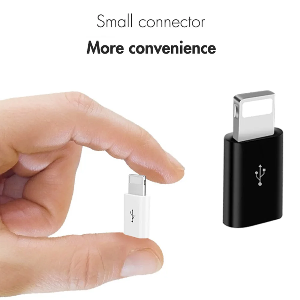 10 шт./лот микро USB адаптер для освещения мини OTG конвертер iphone 6 7 8 X Plus XS MAX XR быстрая