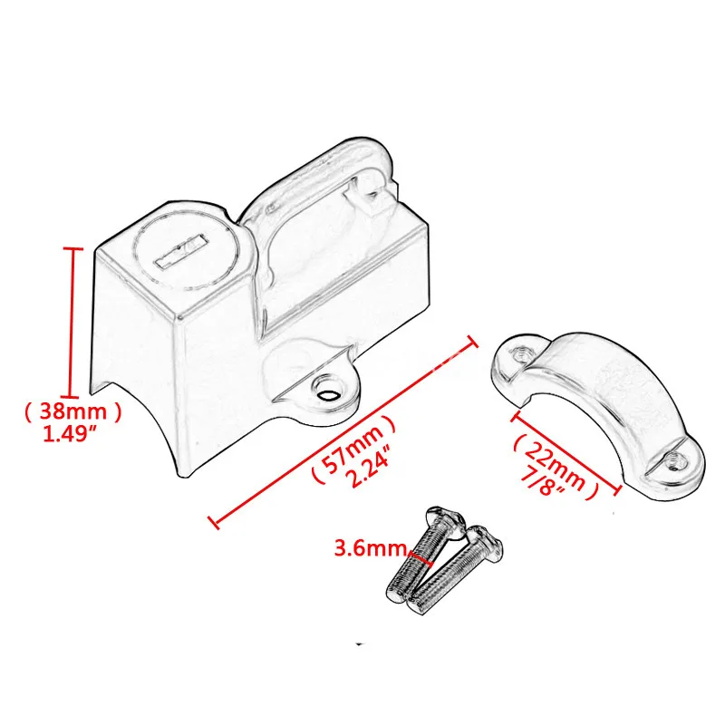 Набор замков для мотоциклетного шлема Противоугонный универсальный подходит