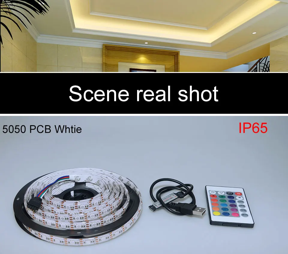 Foxanon USB DC 5 В Светодиодная лента ИК-пульт 2835 RGB 0,5 м 1 м 2 м 3 м 4 м 5 м 60 светодиодов/м водонепроницаемый гибкий светильник для ТВ спальни Рождество