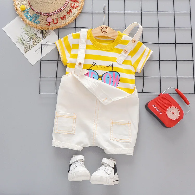 Brand Cotton Baby Sets Leisure Sports Boy T-shirt + Shorts Toddler Clothing Clothes |