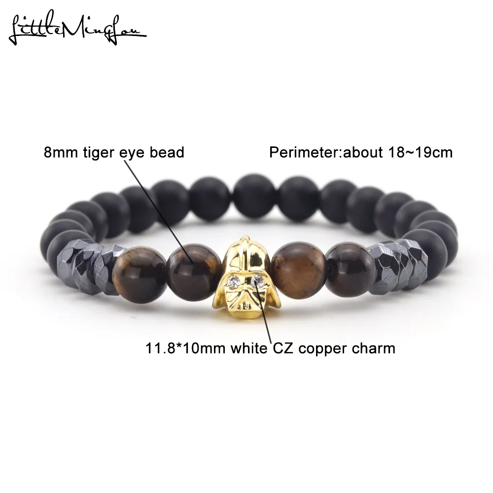 Звездные войны Темный Властелин сита Дарт Вейдер браслет из натурального камня