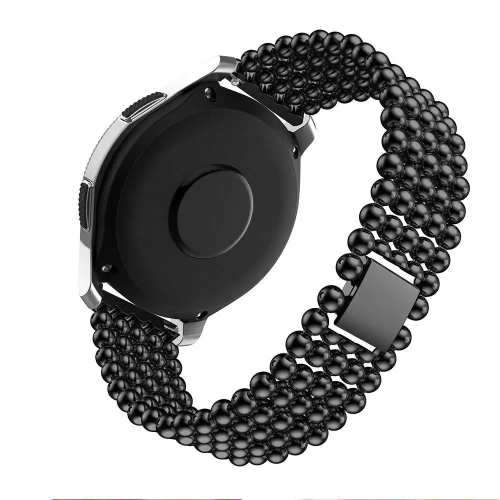 black 22 мм ремешок для часов из нержавеющей стали для samsung gear S3 Classic Frontier Galaxy Watch 46 мм ремешок для браслета+ быстросъемные булавки - Цвет ремешка: black