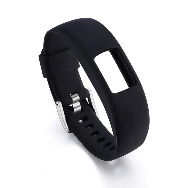Черный Сменный силиконовый ремешок S L для Garmin Vivofit 4, фитнес-трекер, Ремешки для наручных часов для Garmin Vivofit 4, браслет - Цвет: Черный