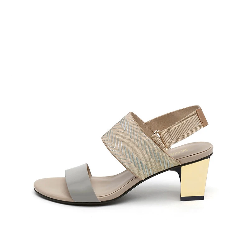 Женские босоножки на толстом квадратном каблуке 5 см летние сандалии-гладиаторы