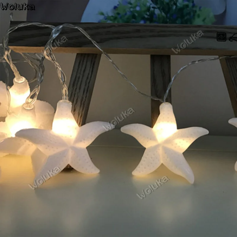 Светодиодная пластиковая гирлянда в форме морской звезды Рождественский день