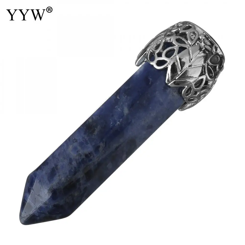 

YYW Reiki Drop Natural Stone Pendant Female Male Jewelry Opal Pink Quartz Gem Pendulum Amulet Jewellery Accessories for DIY