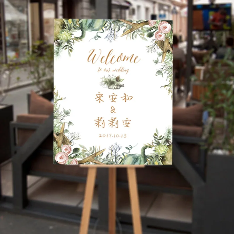 welcome board F Персонализированные холщовые украшения на день рождения, украшения на заказ, свадебные вывески - Цвет: welcome board F