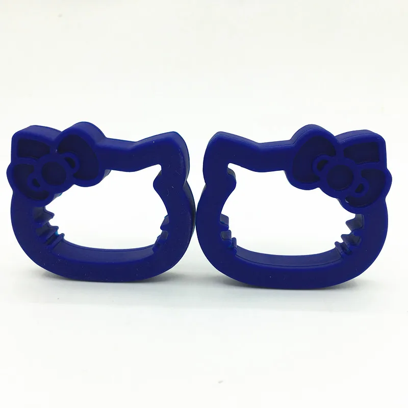 navy 10 шт./партия, силиконовая мини-подвеска hellokitty, Детская соска, сделай сам грызунок, игрушка, ожерелье-прорезыватель, игрушка для жевания, подарок для детского душа - Цвет: navy