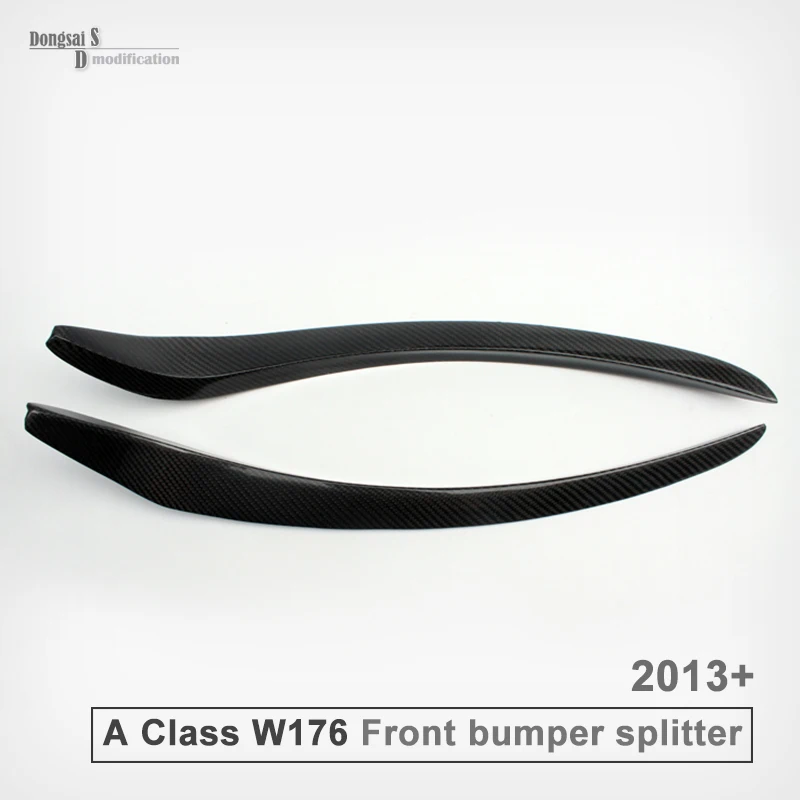 Карбоновое волокно Mercedes W176 спойлер флип canards для Benz класс 2013- A200 A250 A45 передний бампер подходит посылка